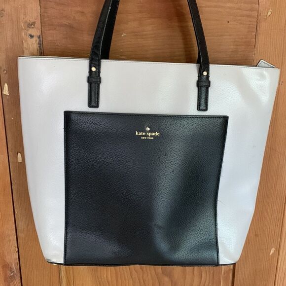 Kate Spade Grant Street black/gray colorblock Sadie tote bag - Picture 6 of 15